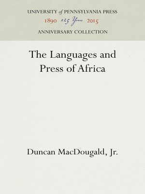 cover image of The Languages and Press of Africa